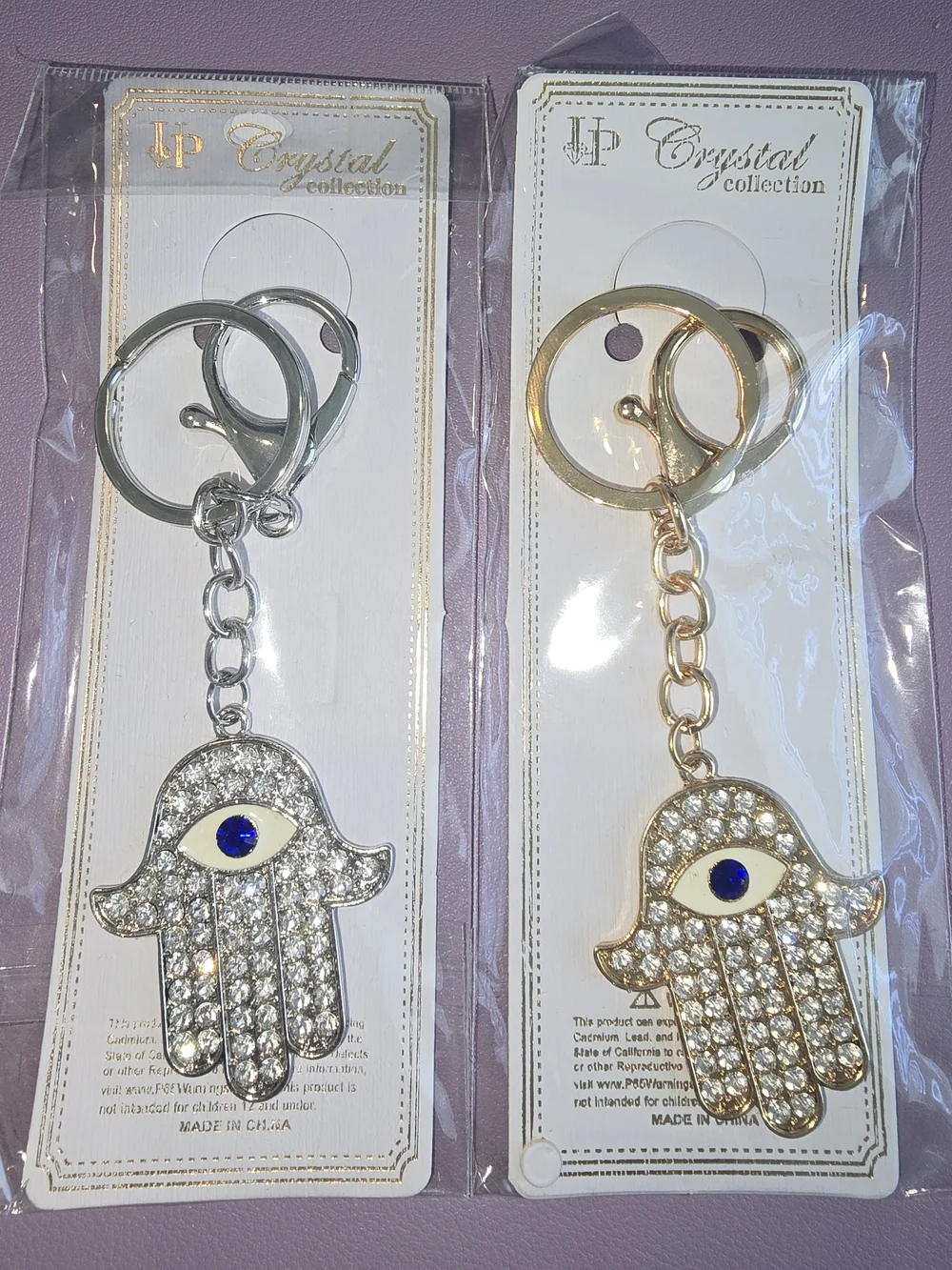 Pick One! Hamsa Hand Bag Charm / Keychain - Silver and Gold, New with tags!